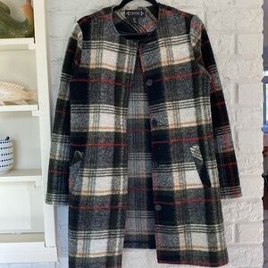 NANETTE Lepore Wool Blend Winter Plaid Size Small Jacket